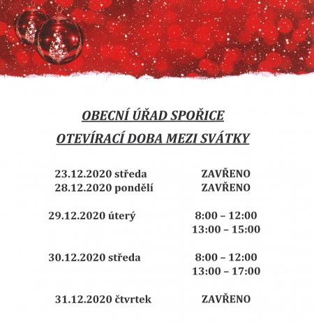 Otevírací doba mezi svátky