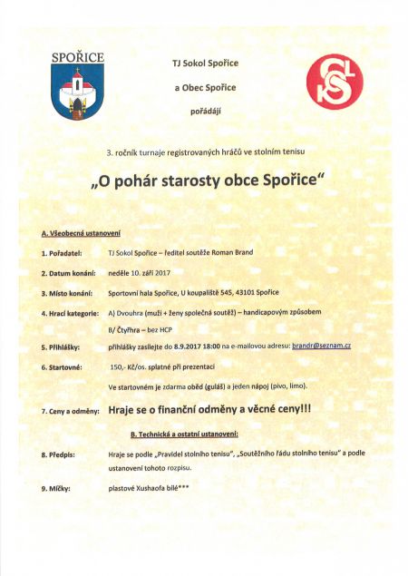 O pohár starosty