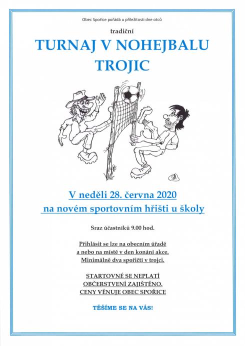 Turnaj v nohejbalu trojic - plakát