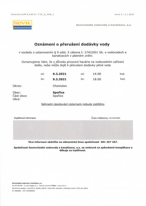 oznámení