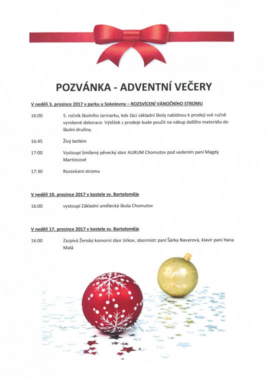 Adventní večery 2017