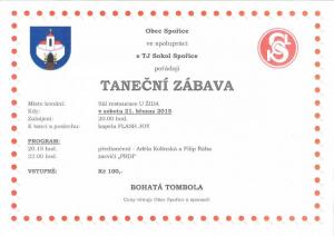 POZVÁNKA - TANEČNÍ ZÁBAVA