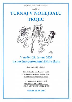 Turnaj v nohejbalu trojic - plakát