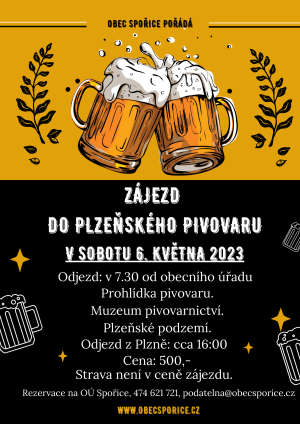 Zájezd do pivovaru - plakát