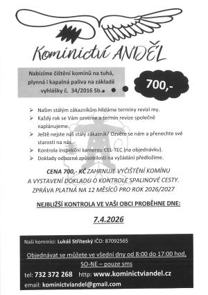 Kominictví - nabídka